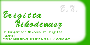 brigitta nikodemusz business card